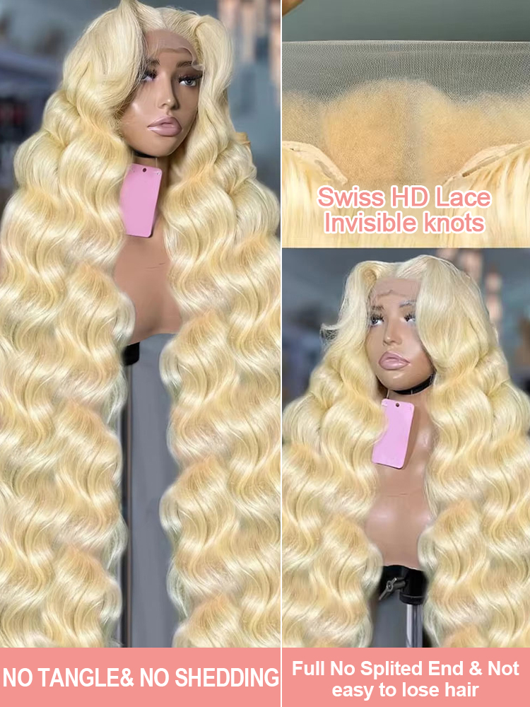 13x4 Honigblond gefärbte Wasse – 613 Blonde Body Wave Lace Front Wig Bewertung und Preis