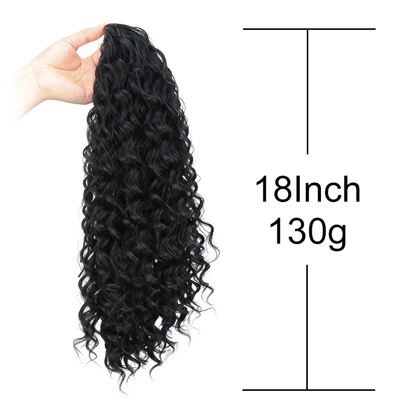 Synthetische 18 Zoll lange ver – Drawstring Afro Curly Puff Ponytail Bewertung und Preis