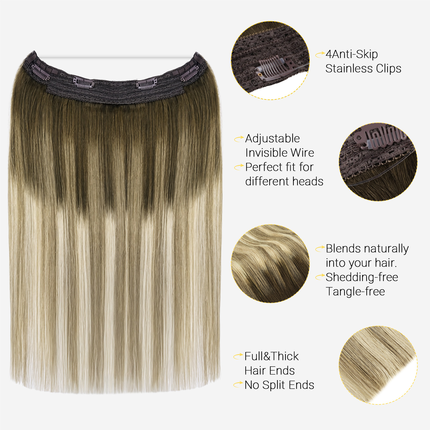 Sunmofavo Unsichtbare Draht-Ha – Seamless Clip In Hair Extensions Human Hair Bewertung und Preis