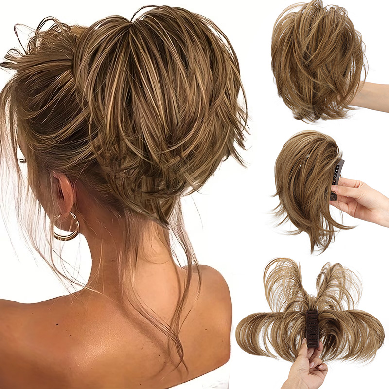 Synthetische Haarklammer-Pferd – Claw Clip Messy Bun Hair Piece Bewertung und Preis