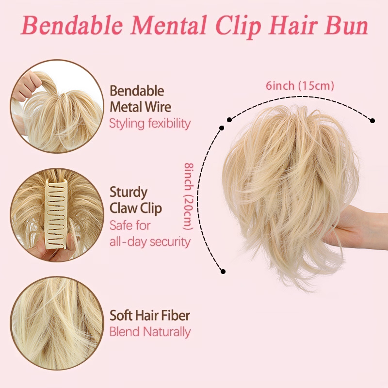 Synthetische Haarklammer-Pferd – Claw Clip Messy Bun Hair Piece Bewertung und Preis