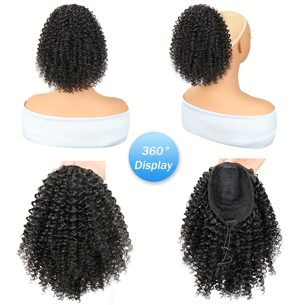 Afro Kinky Curly Puff Pferdesc – Drawstring Afro Curly Puff Ponytail Bewertung und Preis